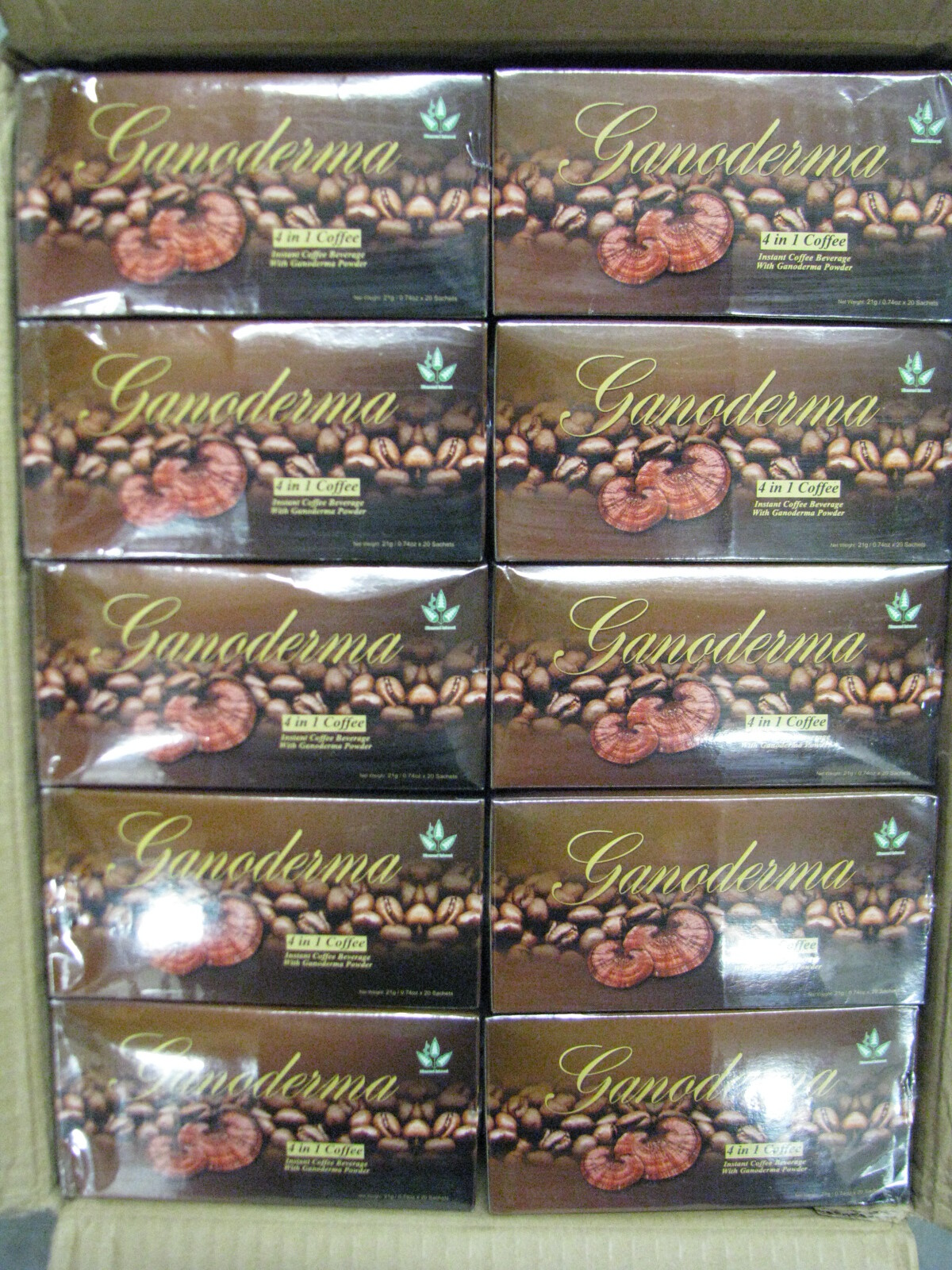 Ganoderma Coffee 4 -1 Creamer & Sugar 40 Boxes – 4 in 1, Healthy Coffee 800 pks