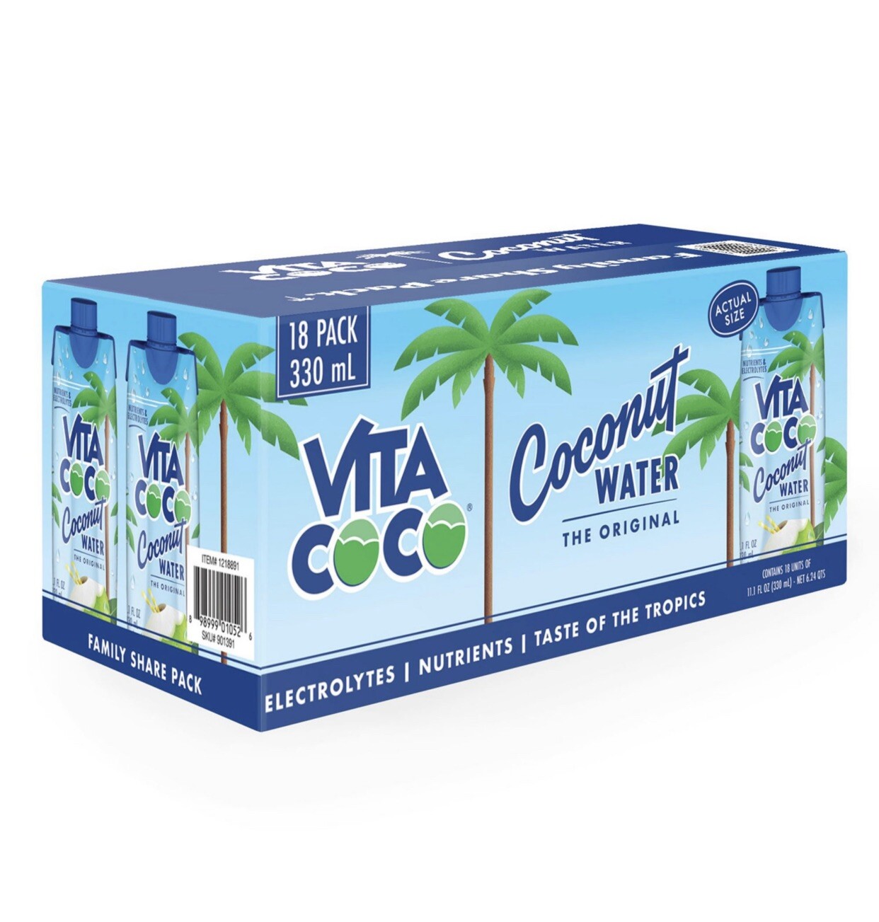 Vita Coco Coconut Water (11.1 fl. oz., 18 pk.)~Kosher/Gluten Free/Soy Free/Vegan