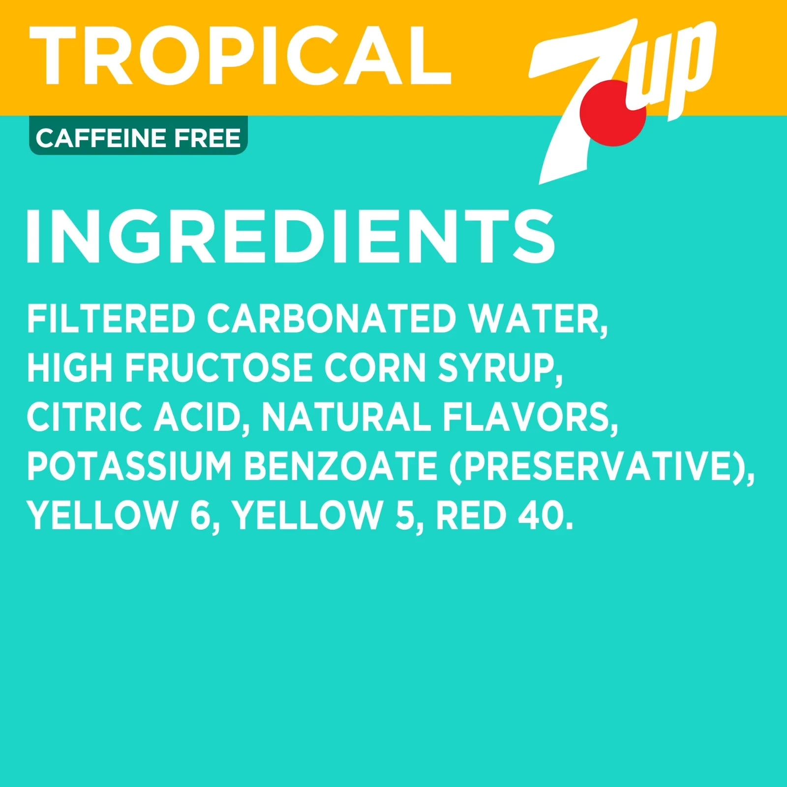 7UP Tropical Caffeine Free Lemon Lime Mango Peach Soda Pop, 12 fl oz, 12 Pack Ca