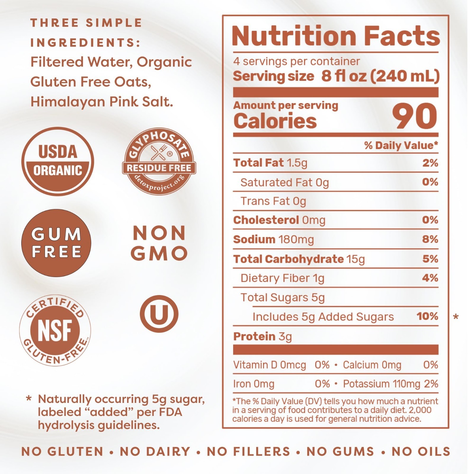 Organic Oat Milk 32oz 6-Pack – Dairy Free Creamer, Plant-Based, Non-GMO, Vegan