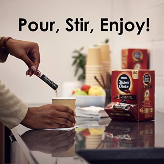 160 Packets Taster’s Choice House Blend Instant Coffee Single Serve Nescafe NEW