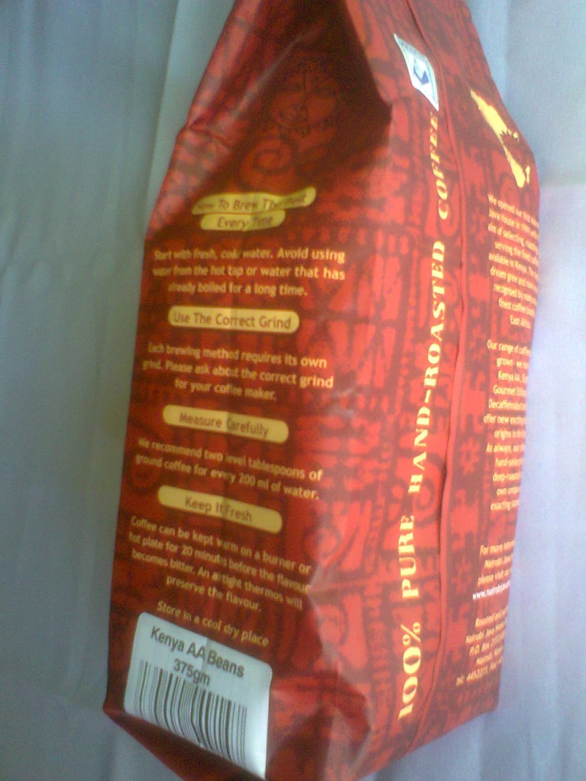 Kenya Coffee-kenya AA Java Coffee Beans 375gms Fresh Roasted Coffee