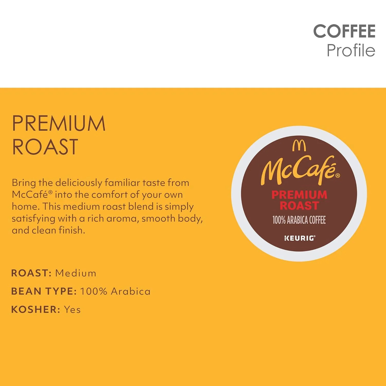 McCafe Premium Roast Coffee Medium Roast 72 Count