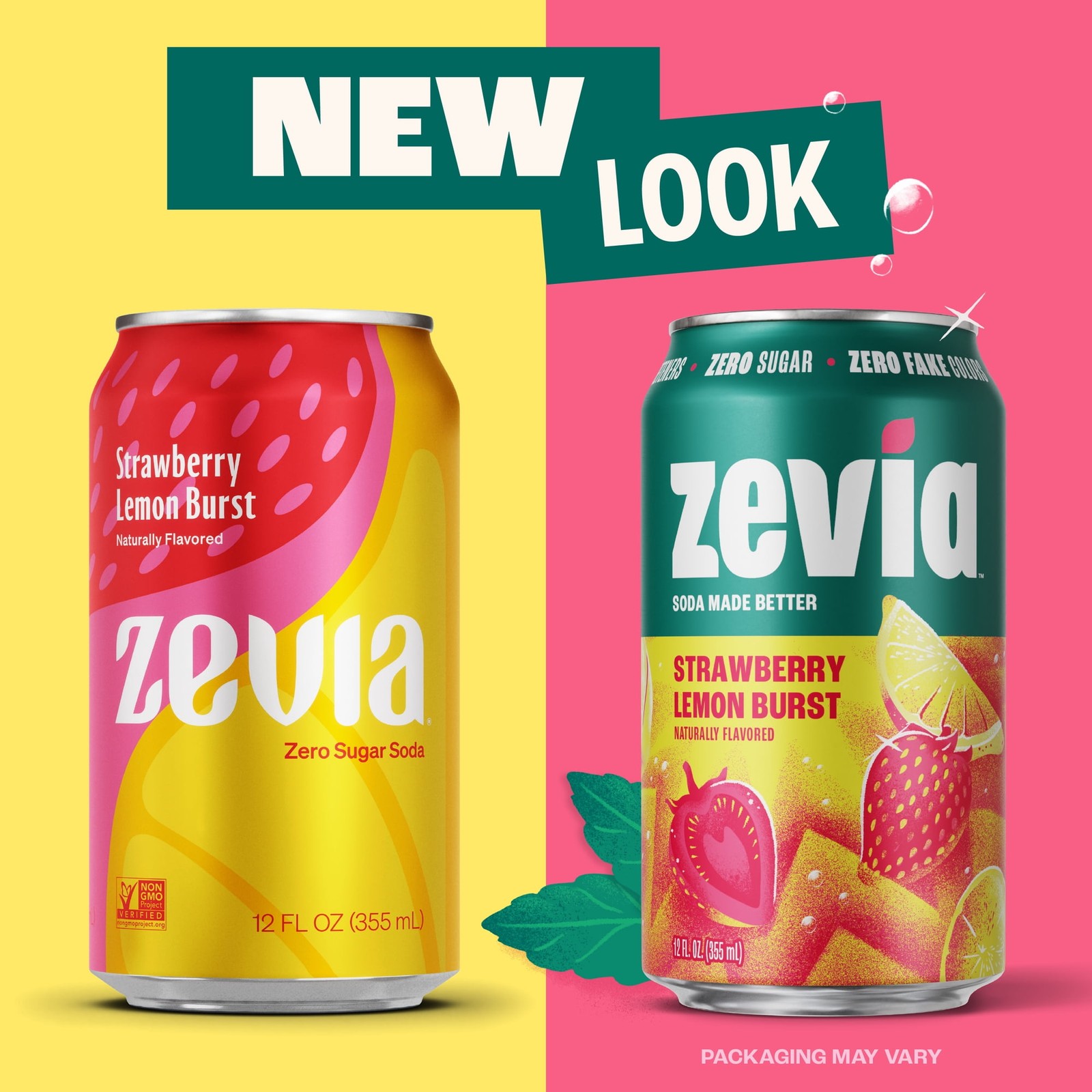 Zevia Zero Sugar, Caffeine-Free Fruity Variety Soda, 12 fl oz, 8 Pack Cans