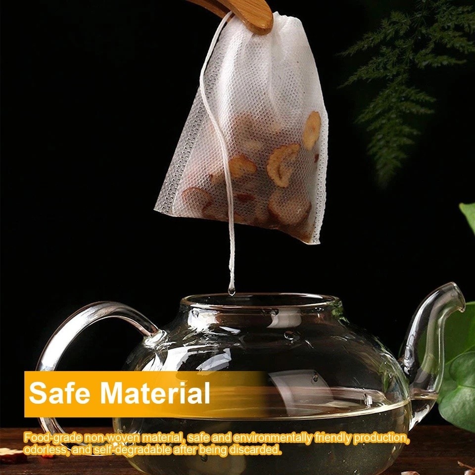 1000pcs Disposable Empty Tea Bag Drawstring Seal Teabags Loose Leaf Tea Filters