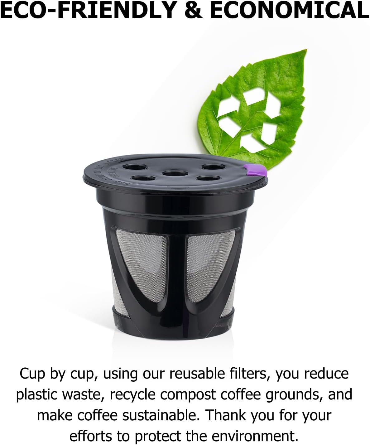 Reusable K Cups for Keurig 2-Pack Universal K CUP Refillable Coffee Pods