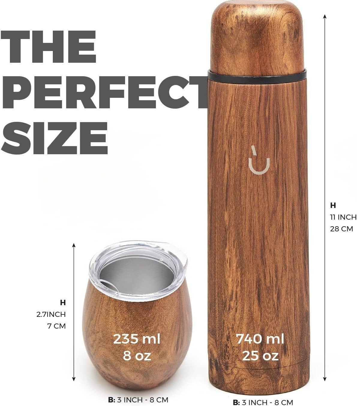Complete Yerba Mate Set Modern Mate Gourd Thermal Flask Bombilla & Cleaning
