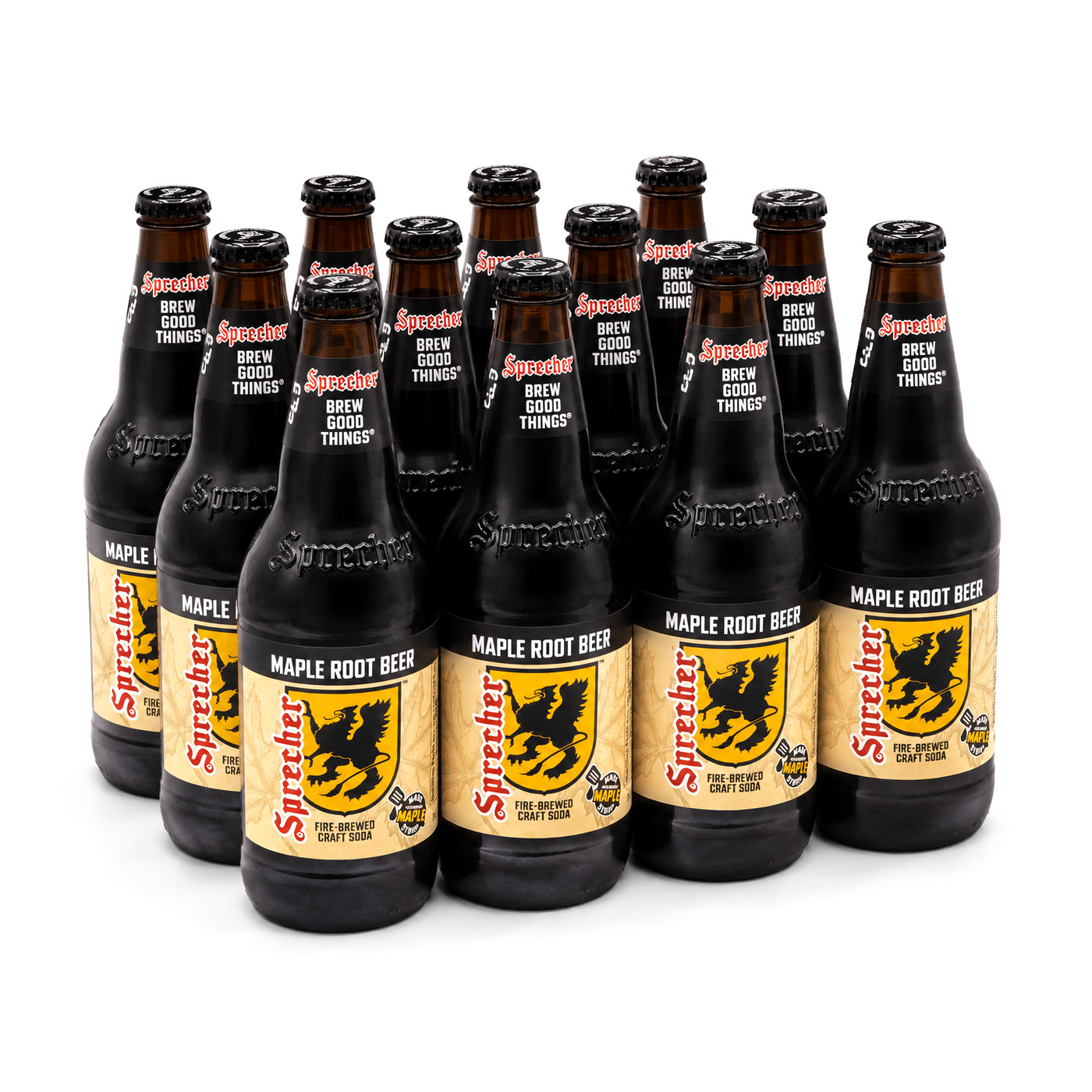 Sprecher Maple Root Beer Soda – Fire Brewed Real Honey – 16 FL OZ