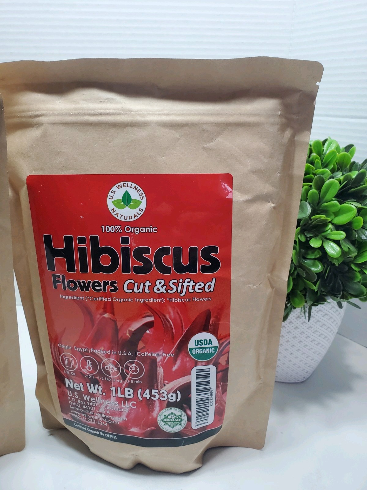 2 Bags – Hibiscus Tea 1LB, 100% CERTIFIED Organic Hibiscus Flowers 🌺 NEW