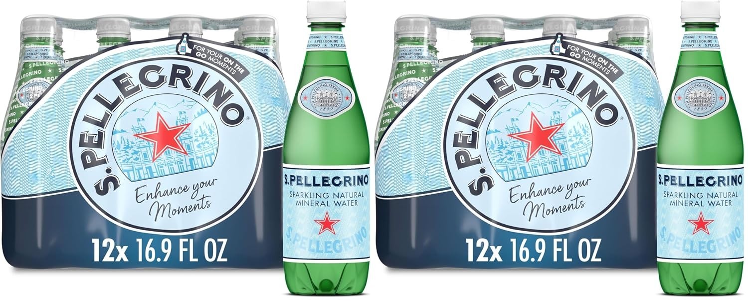 Natural Mineral Water – Sparkling, Zero Calories, Calcium & Magnesium – 24 Pack