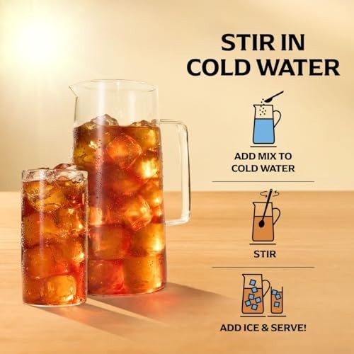 Diet Peach Iced Tea Mix Powder 10 Quarts Zero Sugar Caffeinated Instant Drink