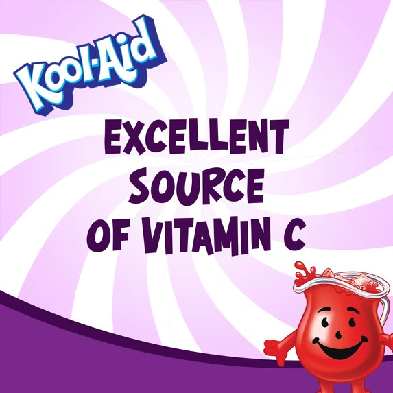 Kool-Aid Grape Mix Good Source of Vitamin C, Makes 8 Quarts, 19 Oz