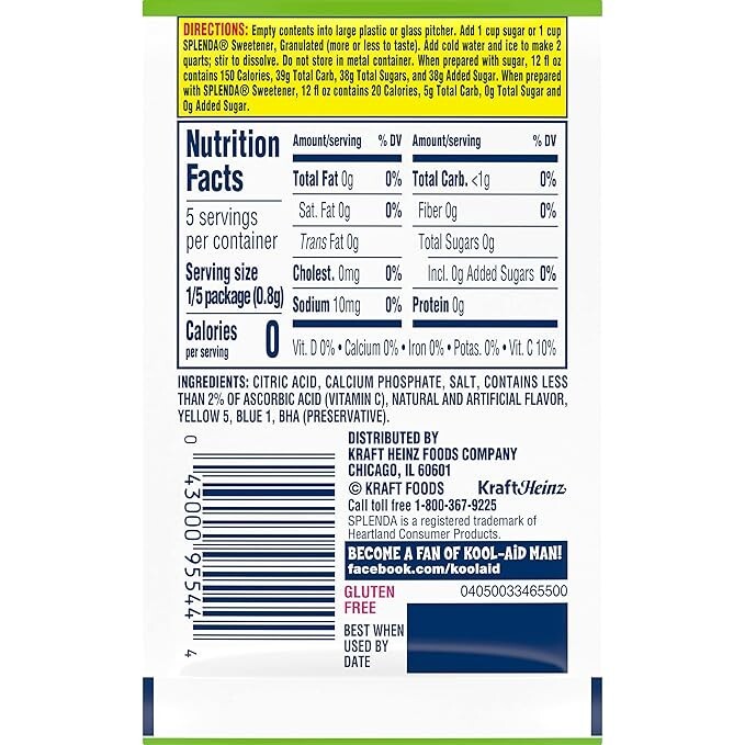 Kool-Aid Lemon Lime Soft Drink Mix | ( Pack of 48 )