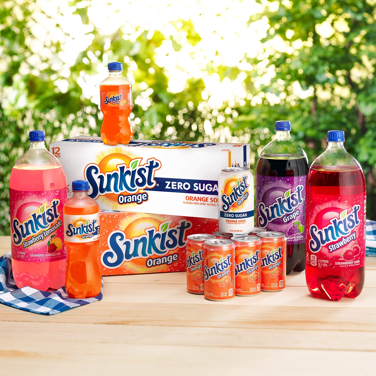 Sunkist Zero Sugar Orange Soda 12 Pack Caffeinated Bold Flavor 12Oz Cans