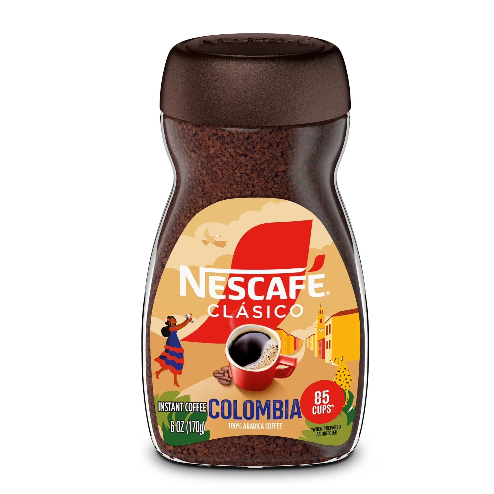 Nescafe Clasico Colombia Medium Roast Instant Coffee, 6 oz