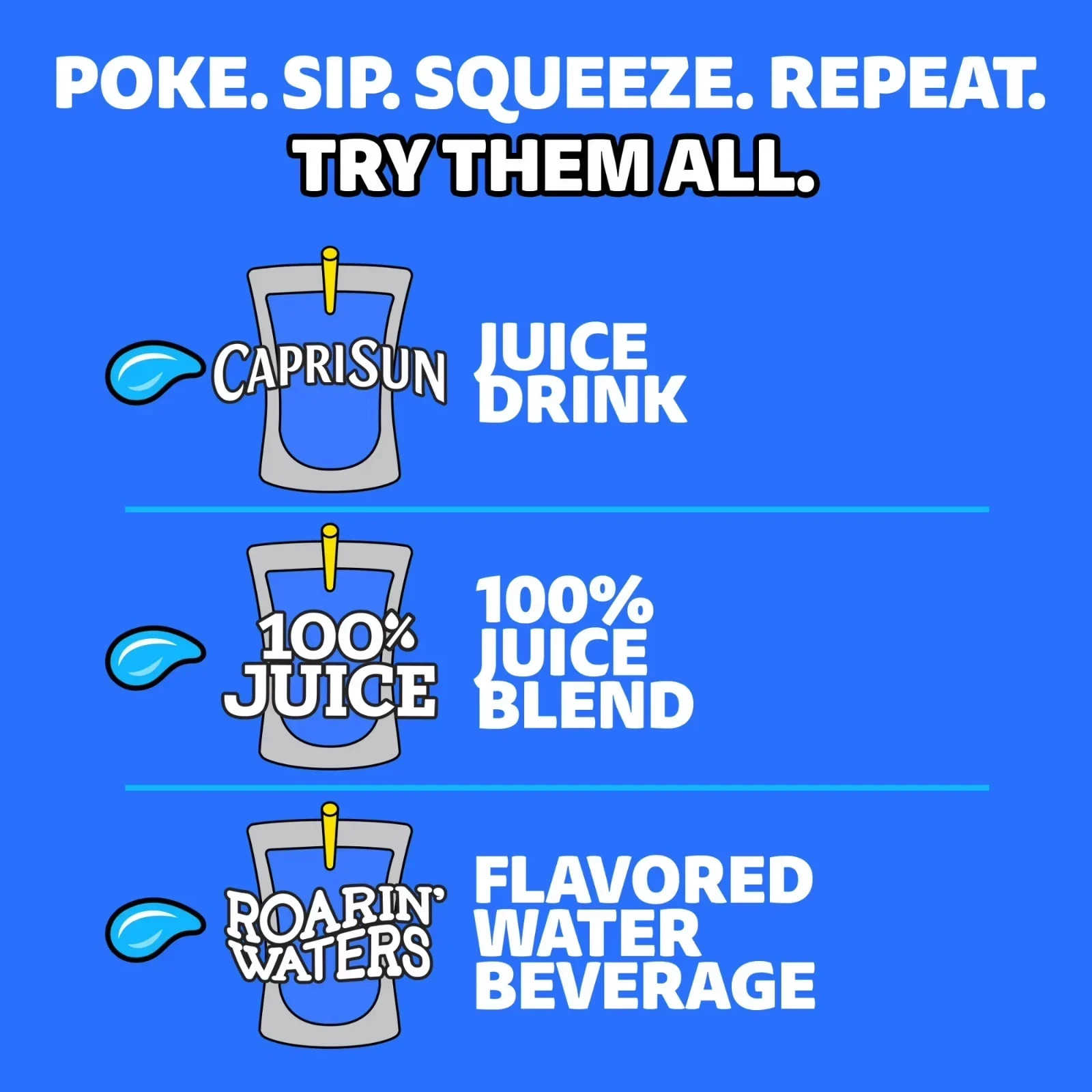 Capri Sun Fruit Punch, Strawberry Kiwi & Pacific Cooler Juice 30 ct Box, 6 fl oz