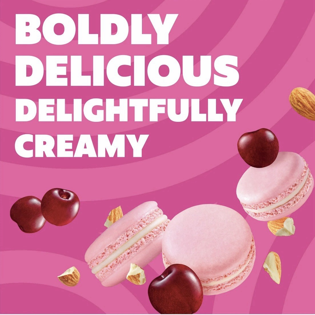 International Delight Almond Cherry Macaron Creamer 4 Pack + Gold Spoon Gift