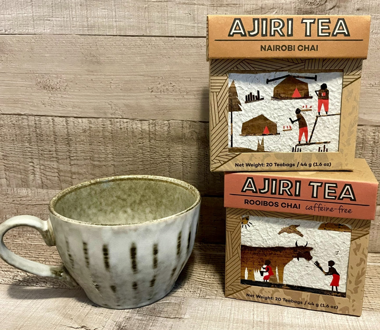 Ajuri Rooibos & Nairobi Chai Teas from Kenya w/ Mug Gift Set