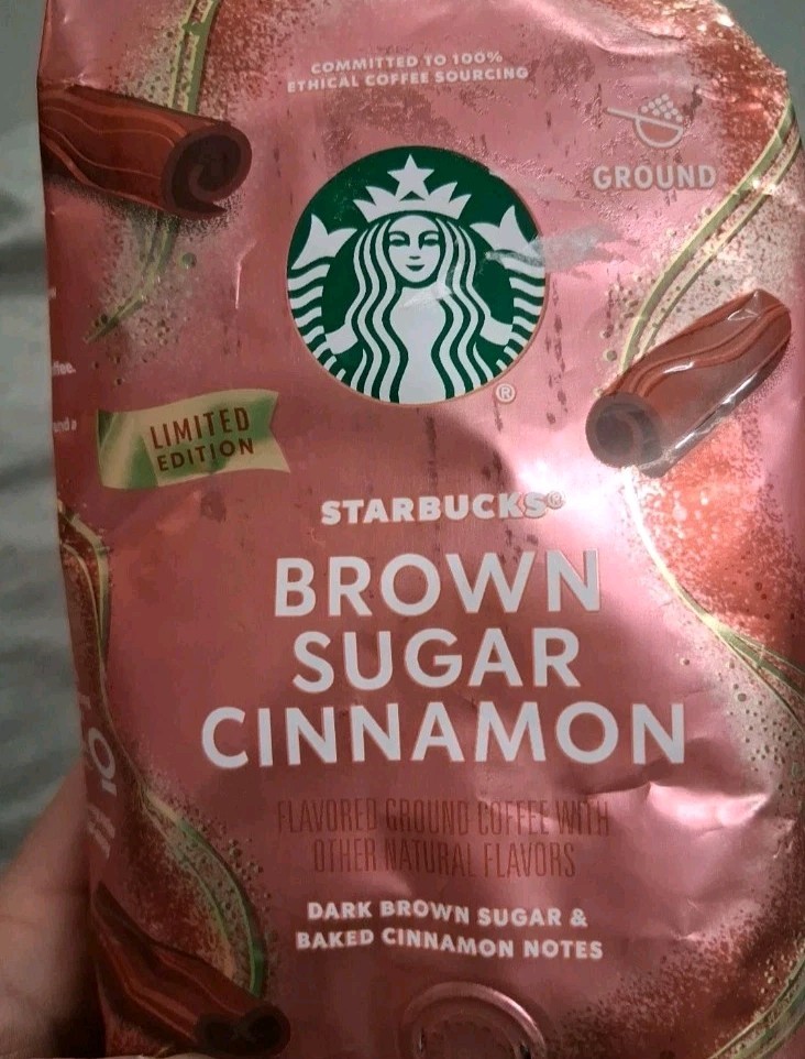 Starbucks Brown Sugar Cinnamon Ground Coffee 11 oz Limited Edition Arabica Bag