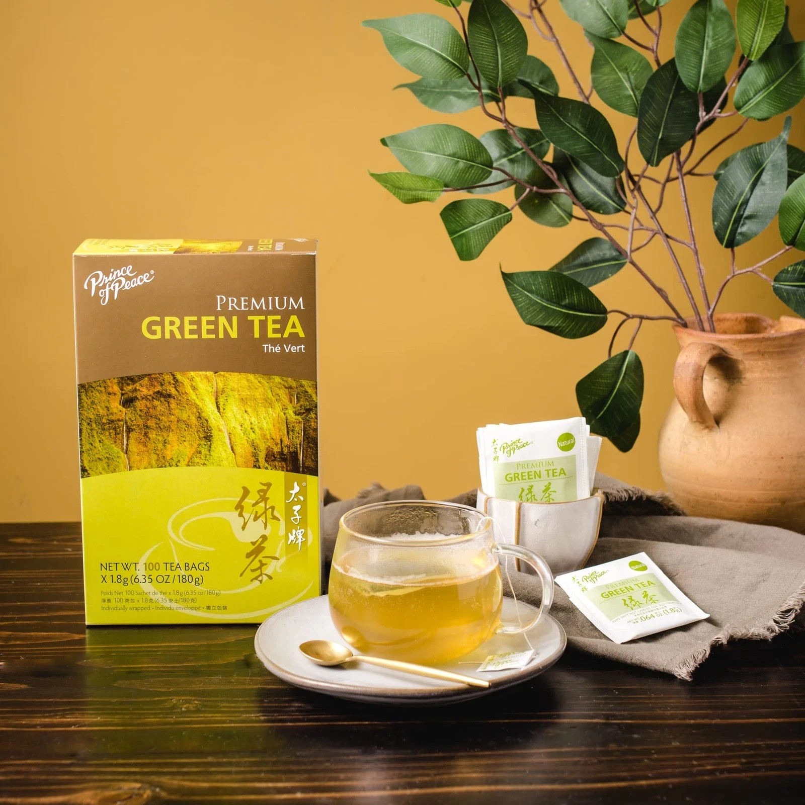 Prince of Peace Premium Green Tea 6.35Oz/180g – 100 Tea Bags
