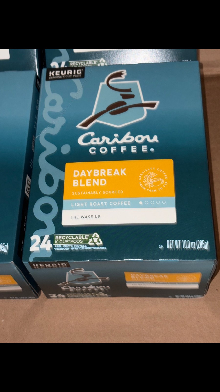 Caribou Coffee Daybreak Blend Keurig Pods, Light Roast 96 Best By 8/2026