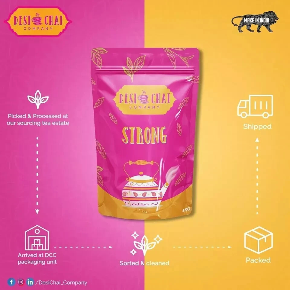 Desi Chai Company Strong Classic Chai Assam Black Tea 250gm
