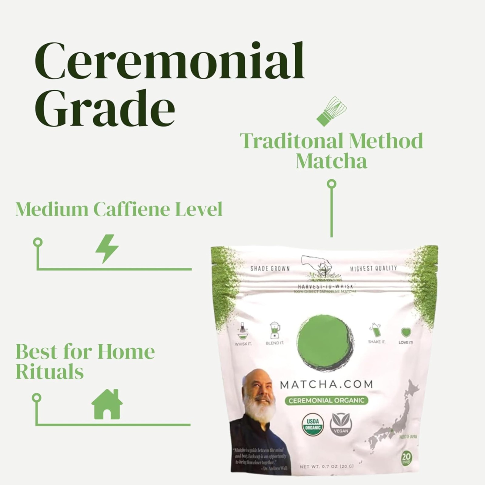 Dr. Weil Matcha Kari – Organic Matcha Green Tea Powder – 100 grams – Japanese…