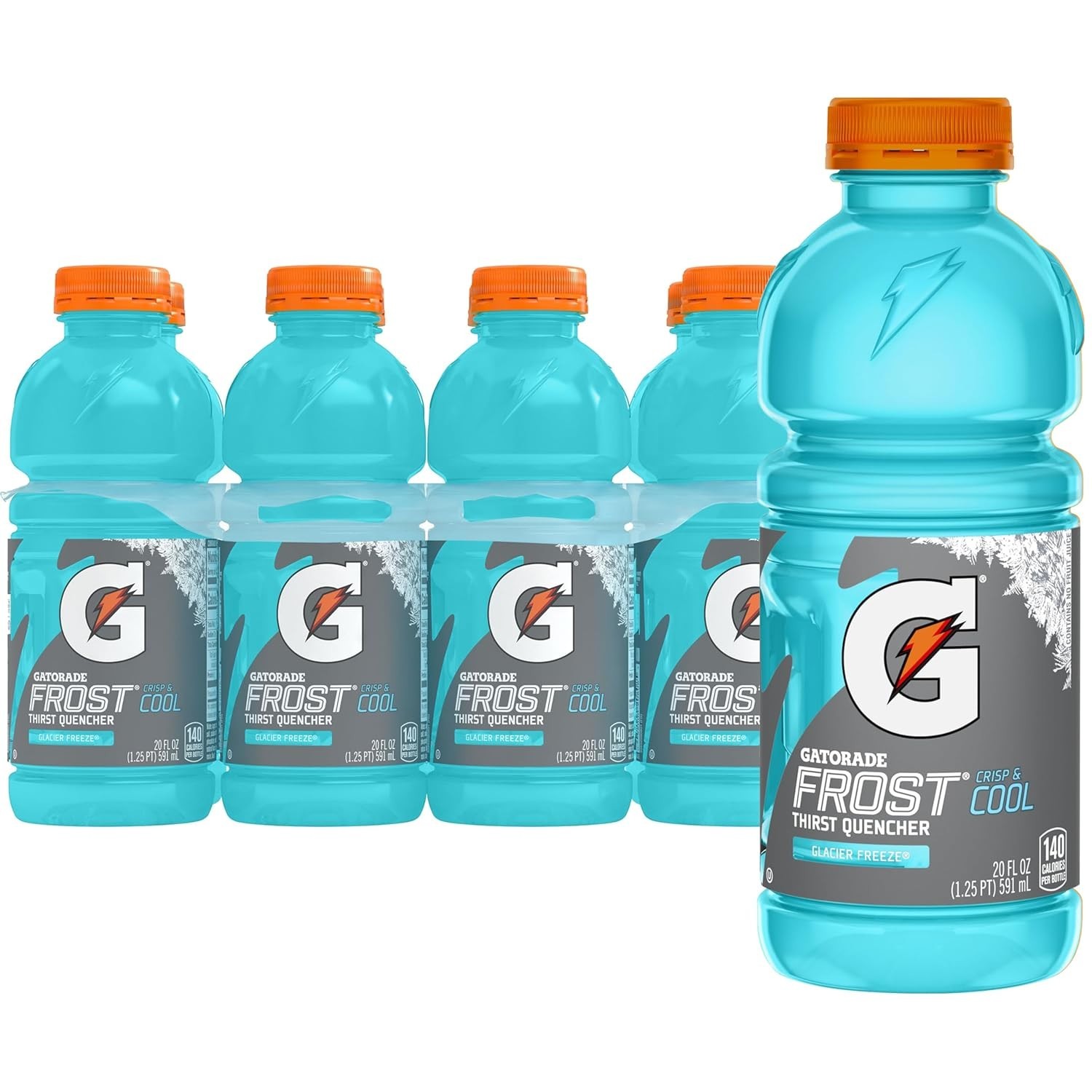 Gatorade Thirst Quencher, Glacier Freeze, 20 Fl Oz Pack of 8
