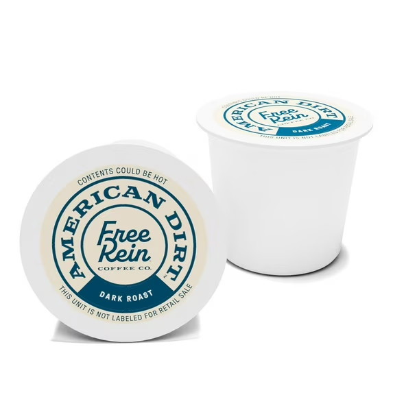 Free Rein Coffee Company, American Dirt Dark Roast Coffee K-Cup Pods, 18 Count