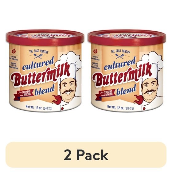 (2 pack) The Saco Pantry Cultured Buttermilk Blend Powder, 12 oz Tub…