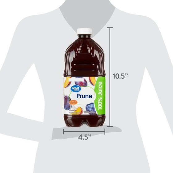Great Value 100% Prune Juice, 64 fl oz (2 pack)