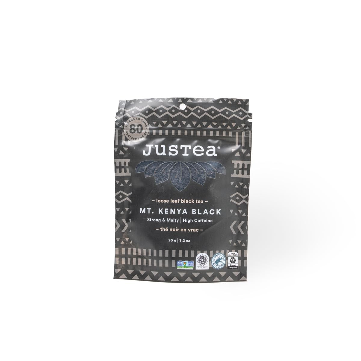 Mt Kenya Black Loose Leaf Tea Recyclable Refill Pouch 40 Cups High Caffeine