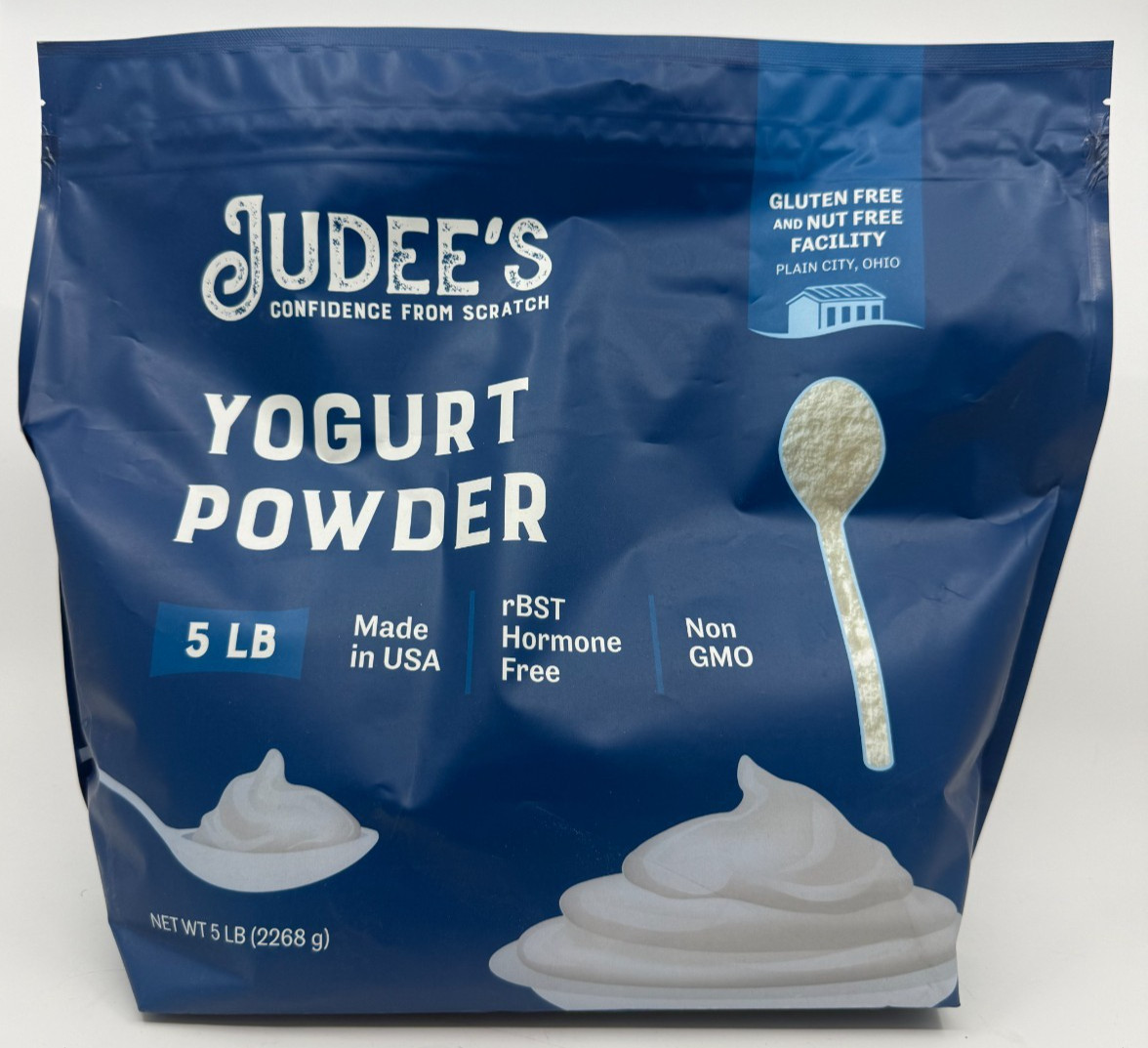5 Pounds – Judee’s Gluten Free Nonfat Yogurt Powder Shelf-Stable Freeze Dried