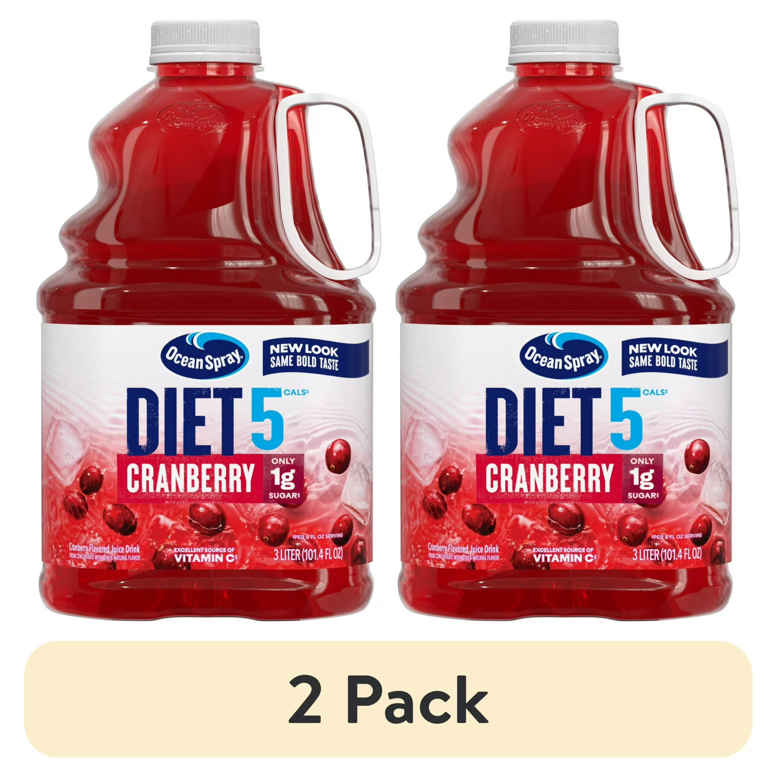 (2 pack) Ocean Spray Diet Cranberry Juice Drink, 101.4 fl oz Bottle…