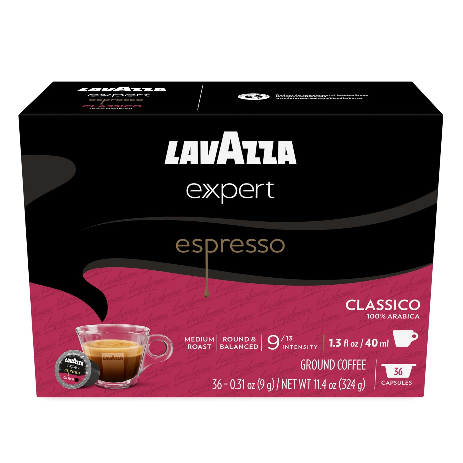 Lavazza Expert Espresso Classico Capsules, Medium Roast, 100% Arabica, Compat…