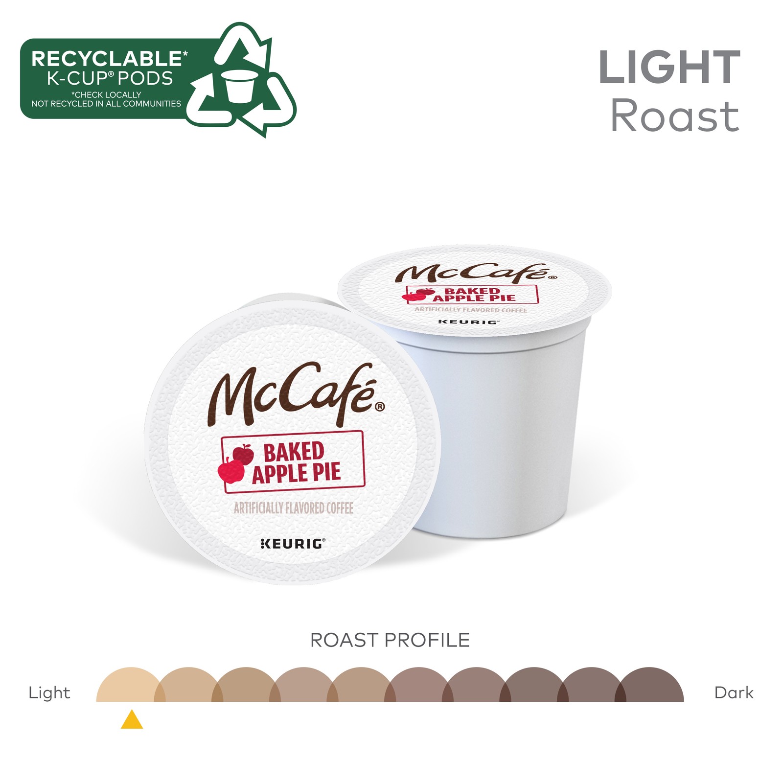 McCafe Baked Apple Pie Coffee, Keurig Single Serve K-Cup Pods, 72 Count
