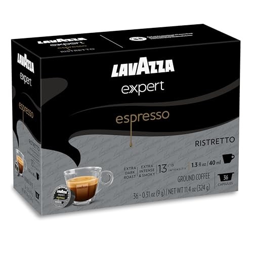 Lavazza Expert Espresso Ristretto 36 Count Single Serve Coffee Capsules