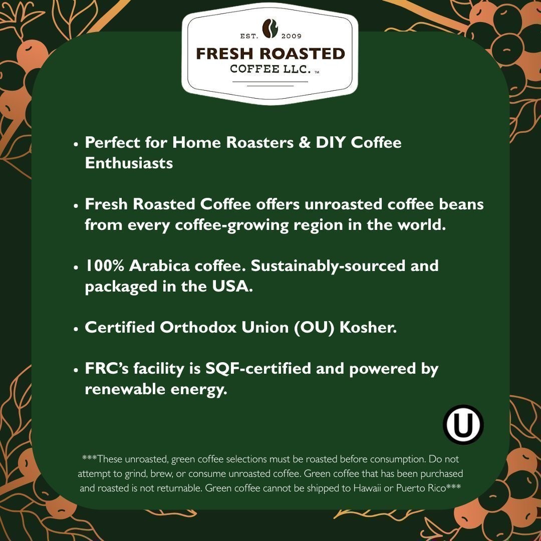 Kenyan AA Green Coffee Beans | 5 LB Unroasted | Fresh Roasted Coffee