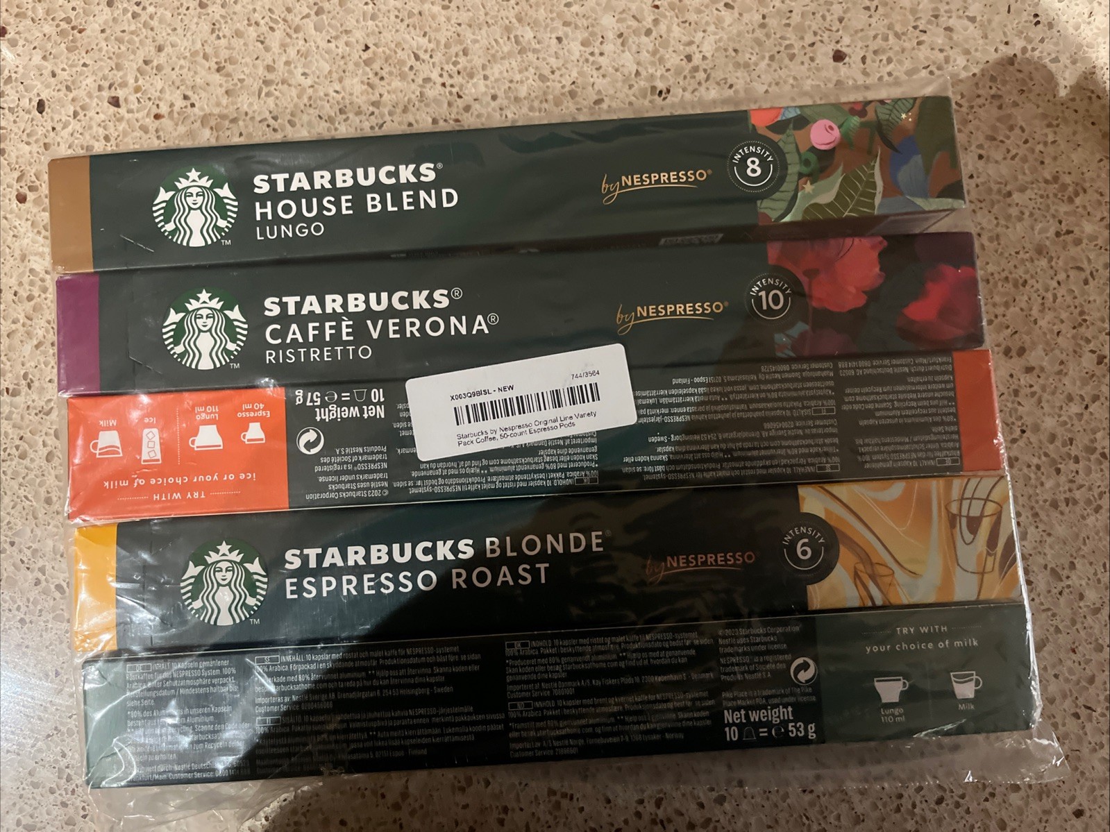 Starbucks by Nespresso Pods Variety Pack 50 count Expires 6/2026