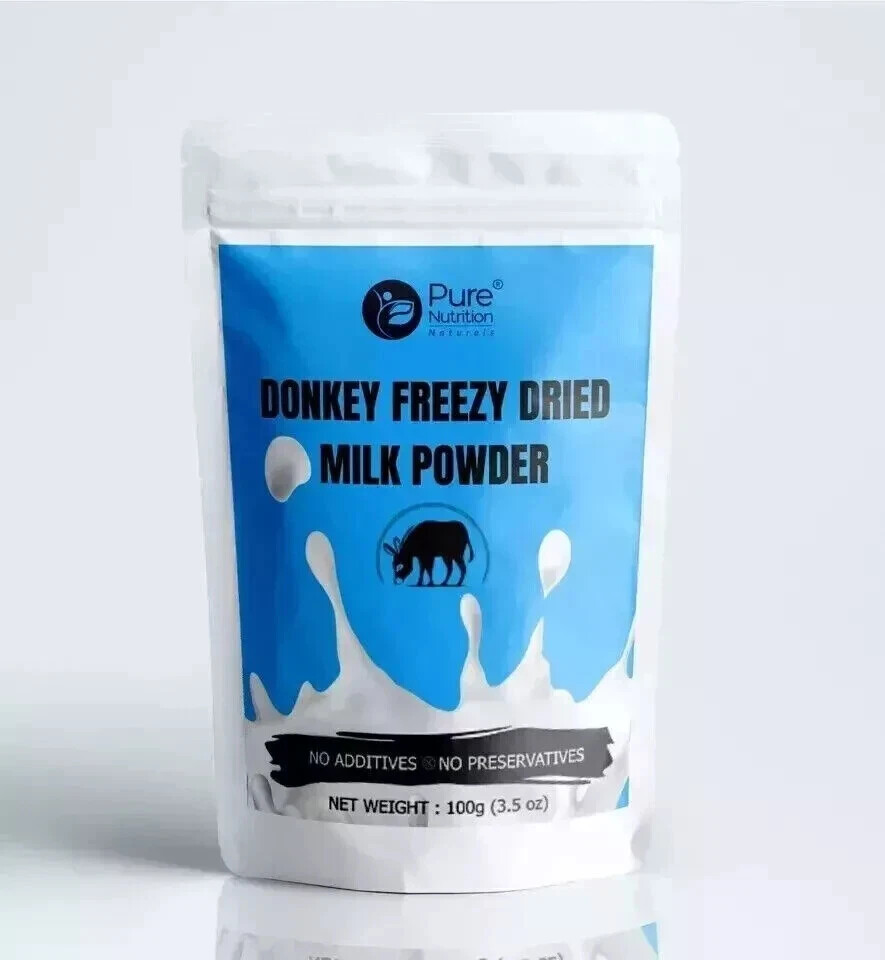 PURE NUTRITION DONKEY FREEZE DRIED MILK POWDER 100GM 3.5 Oz – FREE SHIPPING
