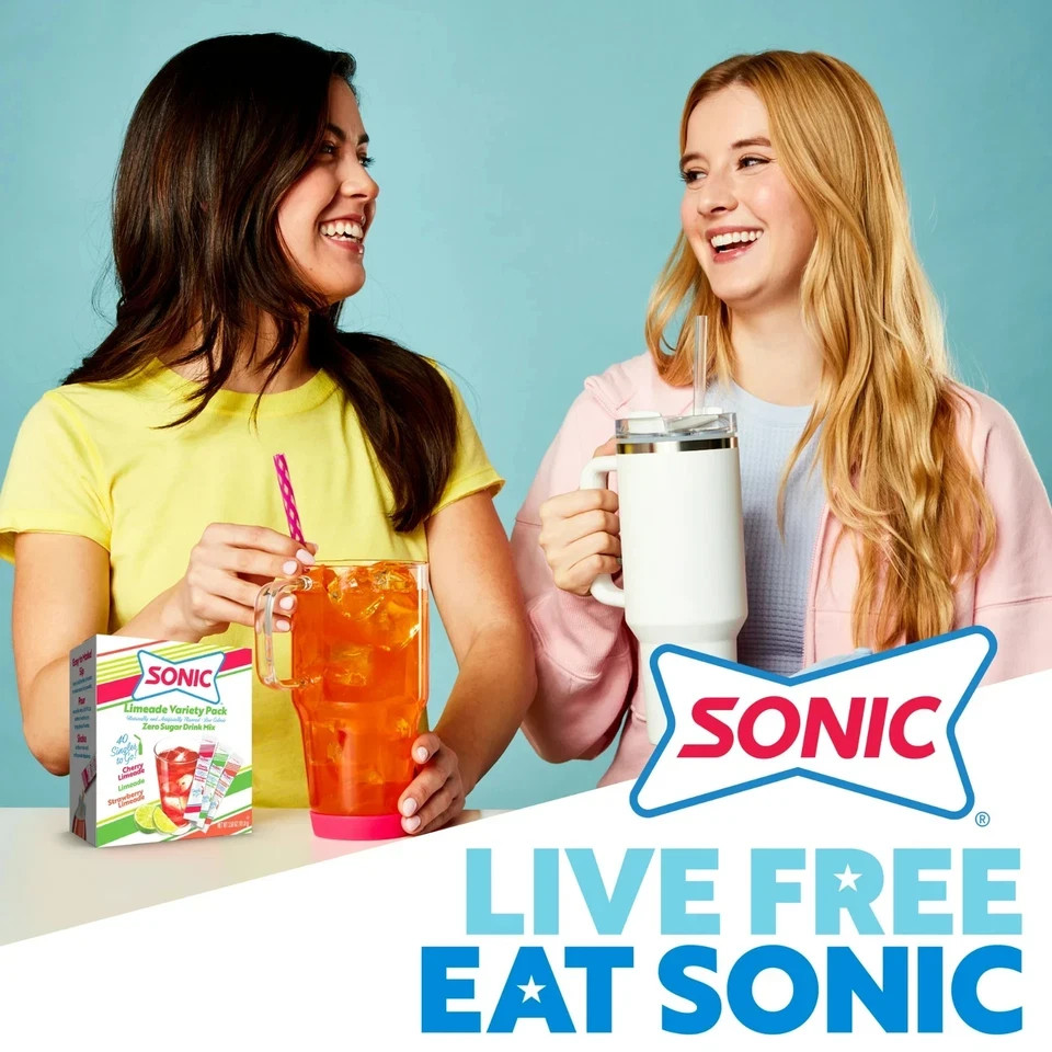 Sonic Limeade Sugar-Free Variety Pack Singles to Go Powdered Drink Mix, 30 COUNT