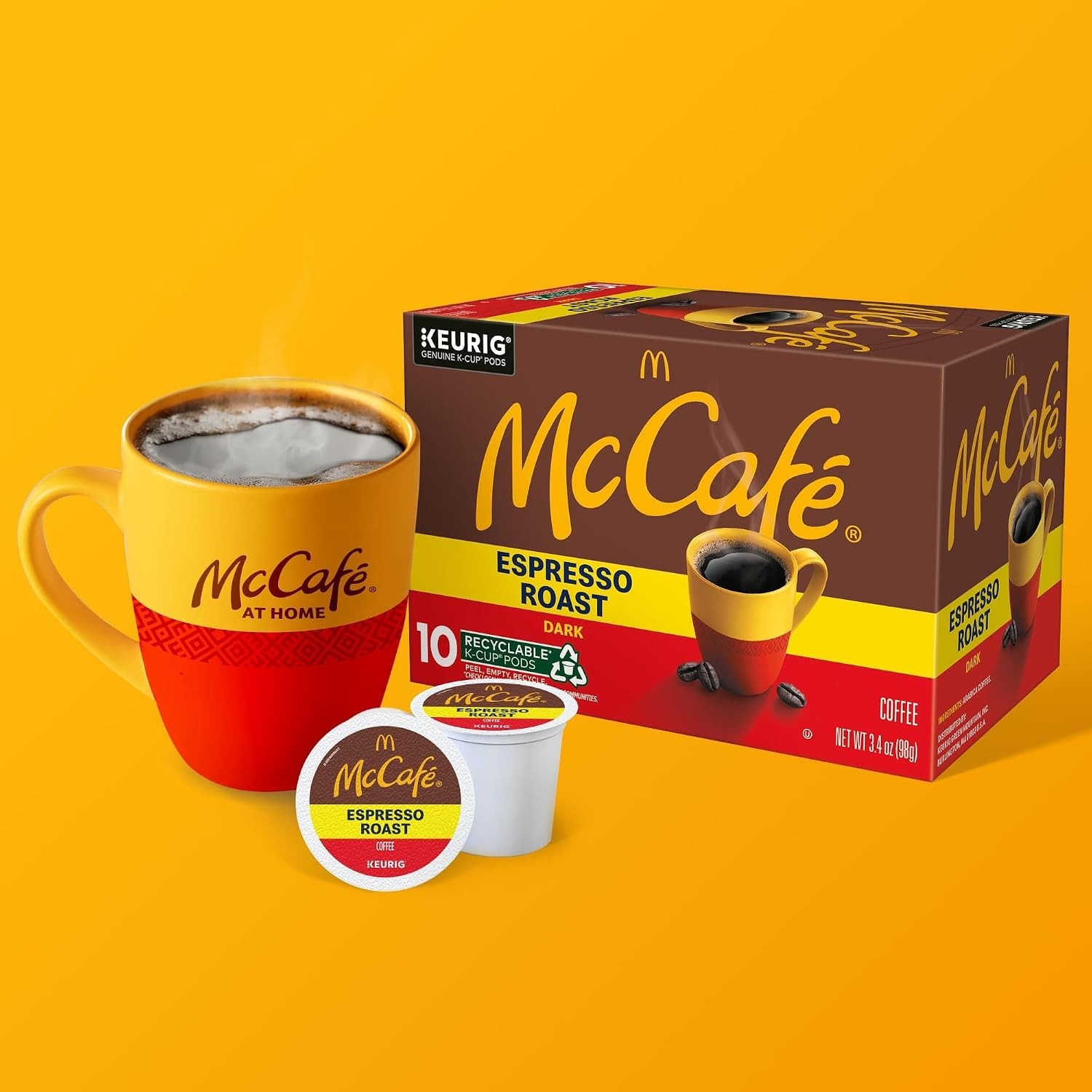 McCafe Espresso Roast K-Cup Pods 60 Count Dark Roast Coffee Keurig EXP 07/2027