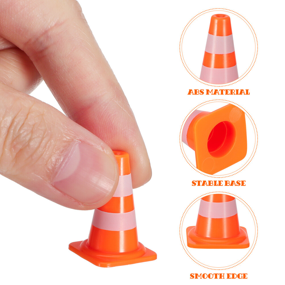 road cones mini Miniature Traffic Toys Construction Toys Model