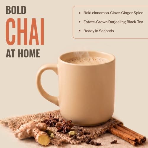 MOCAFE Spiced Chai Latte Powder Drink Mix, 3 lb Bag, Instant Cafe Style