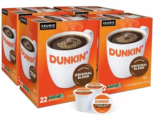 Dunkin’ Original Blend Coffee, Medium Roast, 88 count. Free Shipping