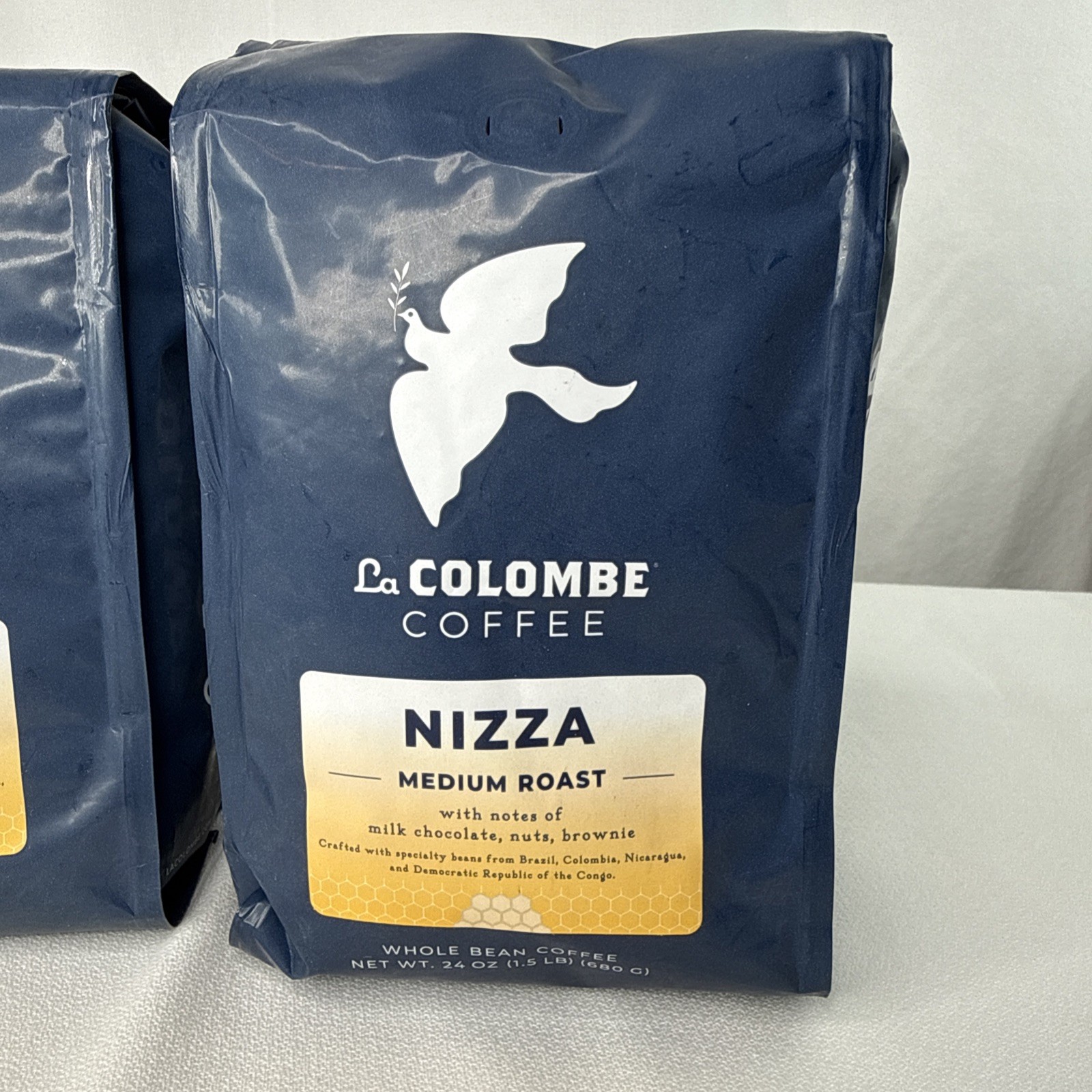 2 PC La Colombe Coffee Nizza Medium Roast Whole Beans 24 Oz Each BB 6/2026
