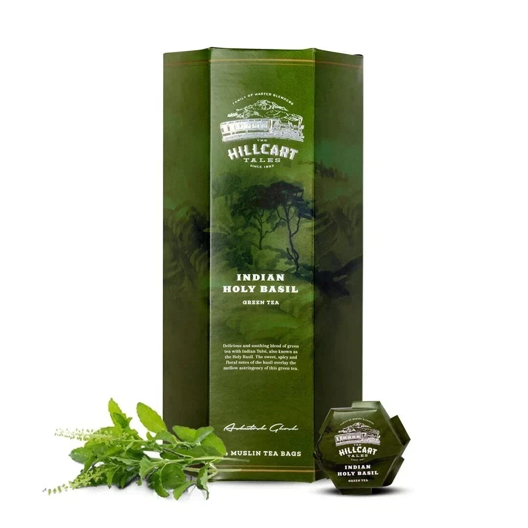 The Hillcart Tales Indian Holy Basil Green Tea, Free Shipping World Wide