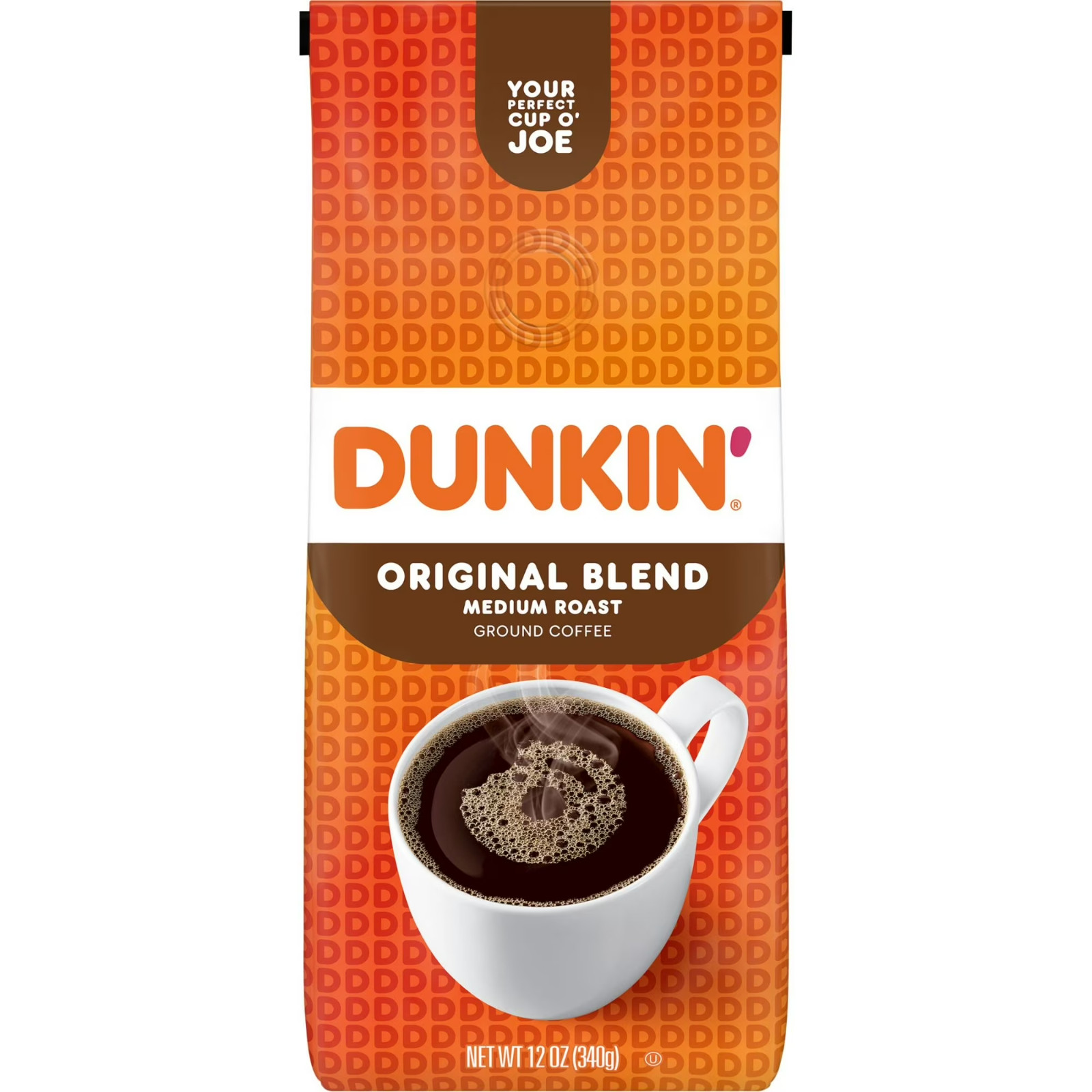 Dunkin’ Original Blend Ground Coffee, Medium Roast, 12 Oz Bag New