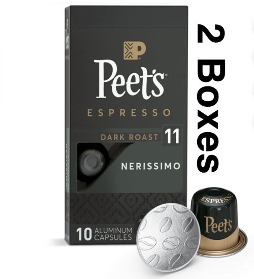 20 Peet’s Nerissimo Intensity 11 Espresso Original Capsules 1/2026 2 BOXES NEW