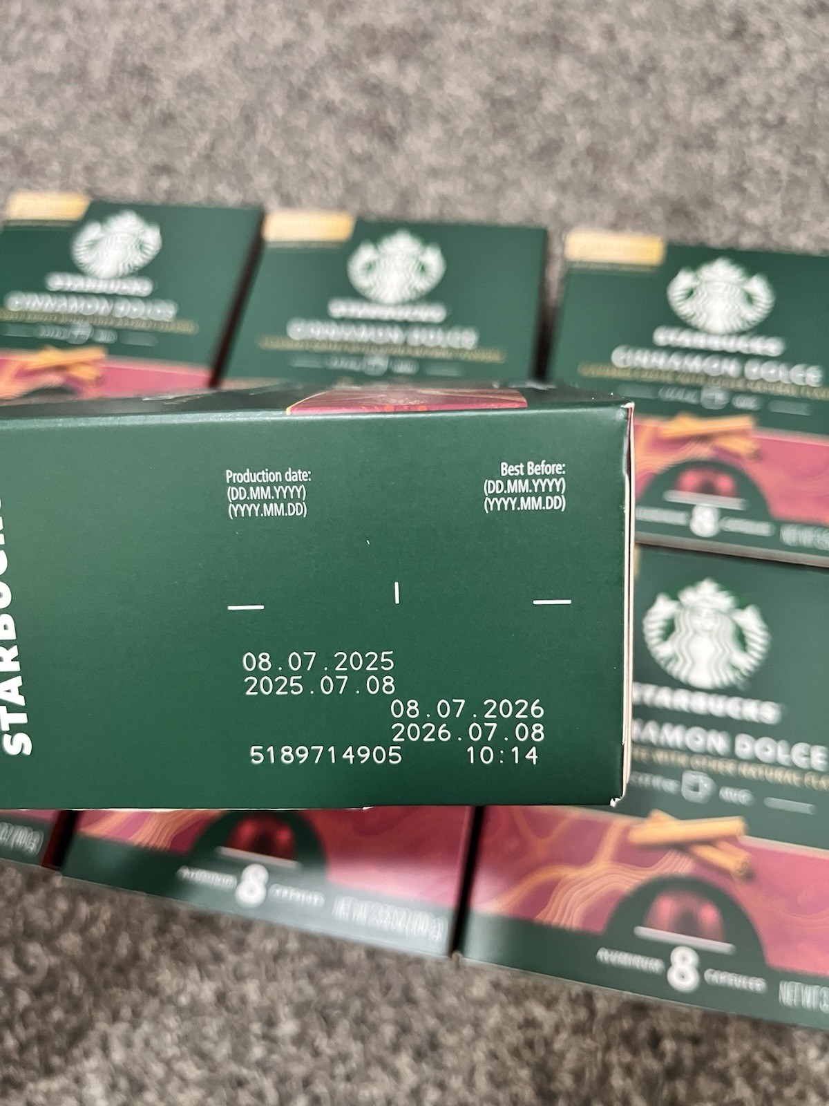 64 ct Nespresso Pods Starbucks Cinnamon Dolce Roast Coffee Vertuo Capsules LOT